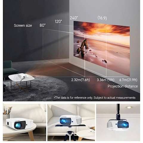 პროექტორი BYINTEK K20X Basic Full HD 1920*1080 400 ANSI Home Theater Projector, LED Multimedia Presentation System White